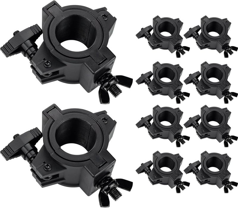 Czgor Stage Light Clamp 10 Pack, 33lb Plastic DJ Light Clamps, Truss Clamp for Stage Light Studio Theater, 1’’ Lighting O clamp Fit 3 Size Pipe Diameter: 25mm 38mm 50mm - Image 1